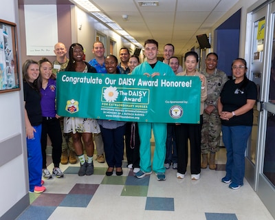 Congratulations to 1st Lt. Nicholas Ketner, a registered nurse in the Progressive Care Unit and our newest DAISY Award Winner!