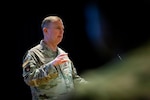 Gen. Gregory Guillot, Commander, North American Aerospace Defense Command and U.S. Northern Command, held a commander’s all-call with members of NORAD and USNORTHCOM, November 4, 2024. During the all-call, the commander highlighted the last 120 days in the commands—focusing on operational updates which included Hurricane Helene response, defending North American Sovereignty, and the cUAS experiment Falcon Peak 25. In addition, Guillot also discussed operational planning team updates, communication initiatives and commander’s guidance and engagement. He concluded the all-call by saying “you drive the success of our commands and have my full support each day.”