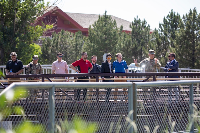 Lt. Gen. William “Butch” Graham, Chief of Engineers and Commanding General of the U.S. Army Corps of Engineers, tours the completed Little Goose Creek restoration site and the proposed downtown project corridor with USACE staff during a visit to Sheridan, Wyo., on July 10, 2025.