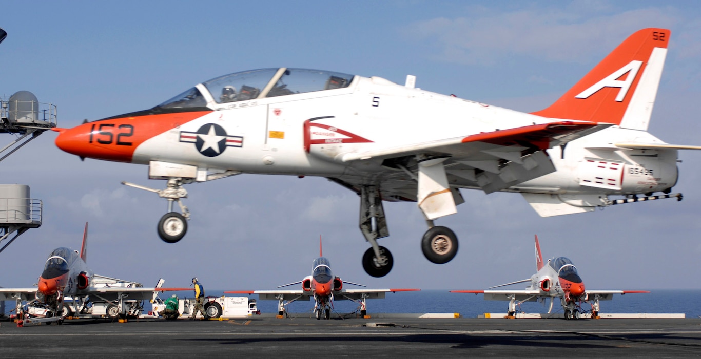 T-45 Goshawk Lands onboard the USS Harry S. Truman