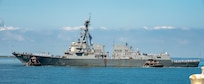 The Arleigh Burke-class guided-missile destroyer USS Gravely (DDG 107) returns to Naval Station Norfolk, June 9, following a three-month deployment to U.S. Northern Command’s area of responsibility. Gravely deployed under USNORTHCOM’s maritime homeland defense authorities with a U.S. Coast Guard Law Enforcement Detachment (LEDET) embarked to enable maritime interdiction missions to prevent the flow of illegal drugs, illegal migration and other illegal activity. USNORTHCOM is working together with the Department of Homeland Security to provide additional military forces and capabilities to secure the southern border. (U.S. Navy Photo by Mass Communication Specialist 2nd Class Derek Cole)