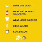 MCICOM offers Summer Safety tips for outdoor workouts. MCICOM exercises command and control of Marine Corps installations via regional commanders in order to provide oversight, direction and coordination of installation services and to optimize support to the Operating Forces, tenants and activities.