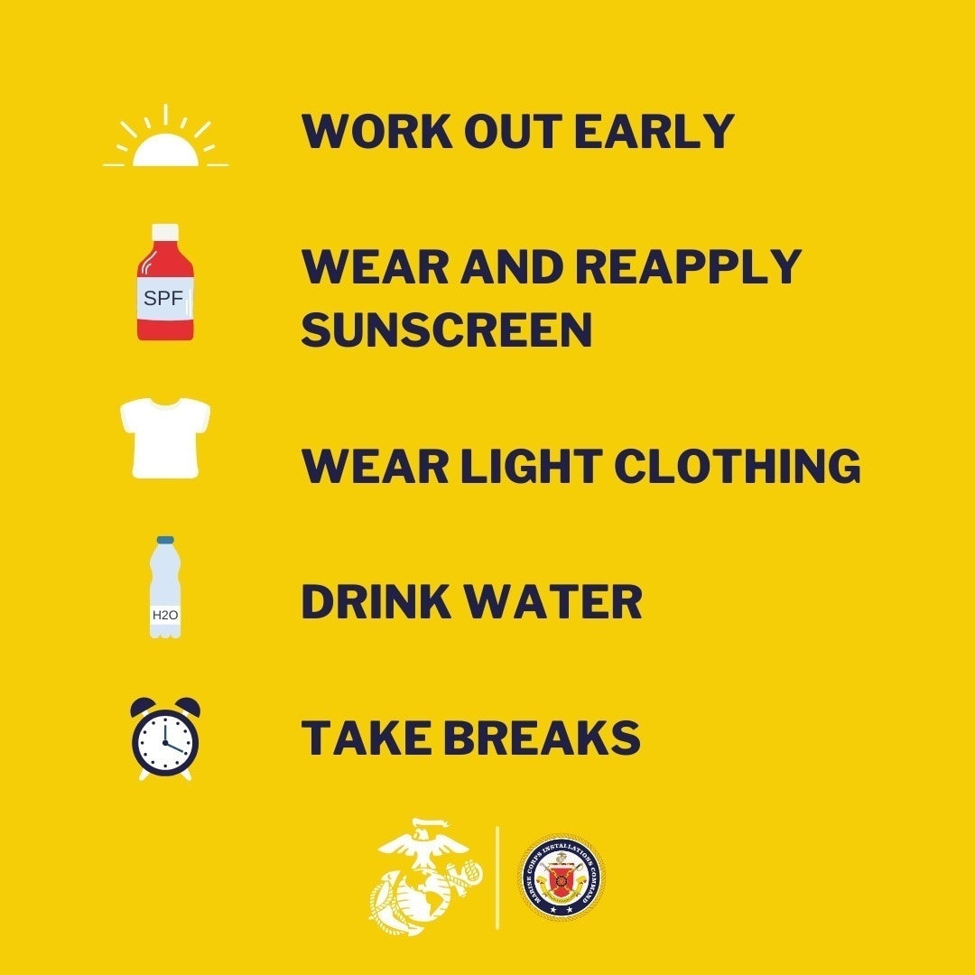 MCICOM offers Summer Safety tips for outdoor workouts. MCICOM exercises command and control of Marine Corps installations via regional commanders in order to provide oversight, direction and coordination of installation services and to optimize support to the Operating Forces, tenants and activities.
