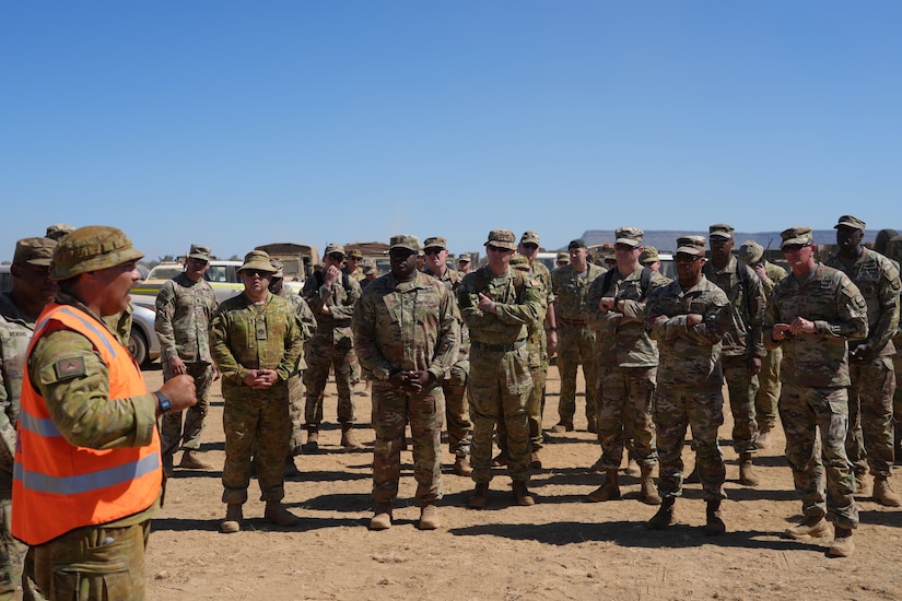 U.S. Army Gen. Ronald P. Clark, Commanding General of U.S. Army Pacific, visited Soldiers during Exercise Talisman Sabre 25 to observe training and speak with troops.