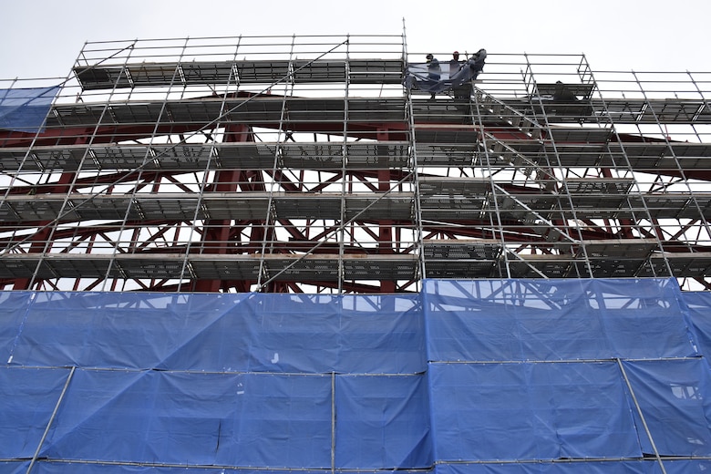 Construction is underway on the new, uniquely designed two-story Vehicle Maintenance Facility (VMF) at Camp Carroll, South Korea. Managed by the U.S. Army Corps of Engineers, Far East District, the $44 million facility includes multiple work bays, integrated workshops, wash bays, and eight bridge cranes. This innovative vertical design maximizes limited space while enhancing maintenance capabilities and logistics support for U.S. Army operations across the Pacific region. (U.S. Army photo by Rachel Napolitan)