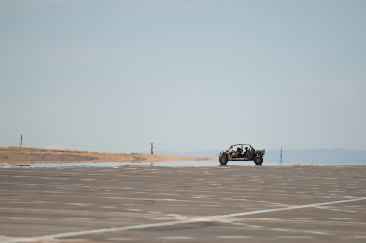 Airmen drive vehicle