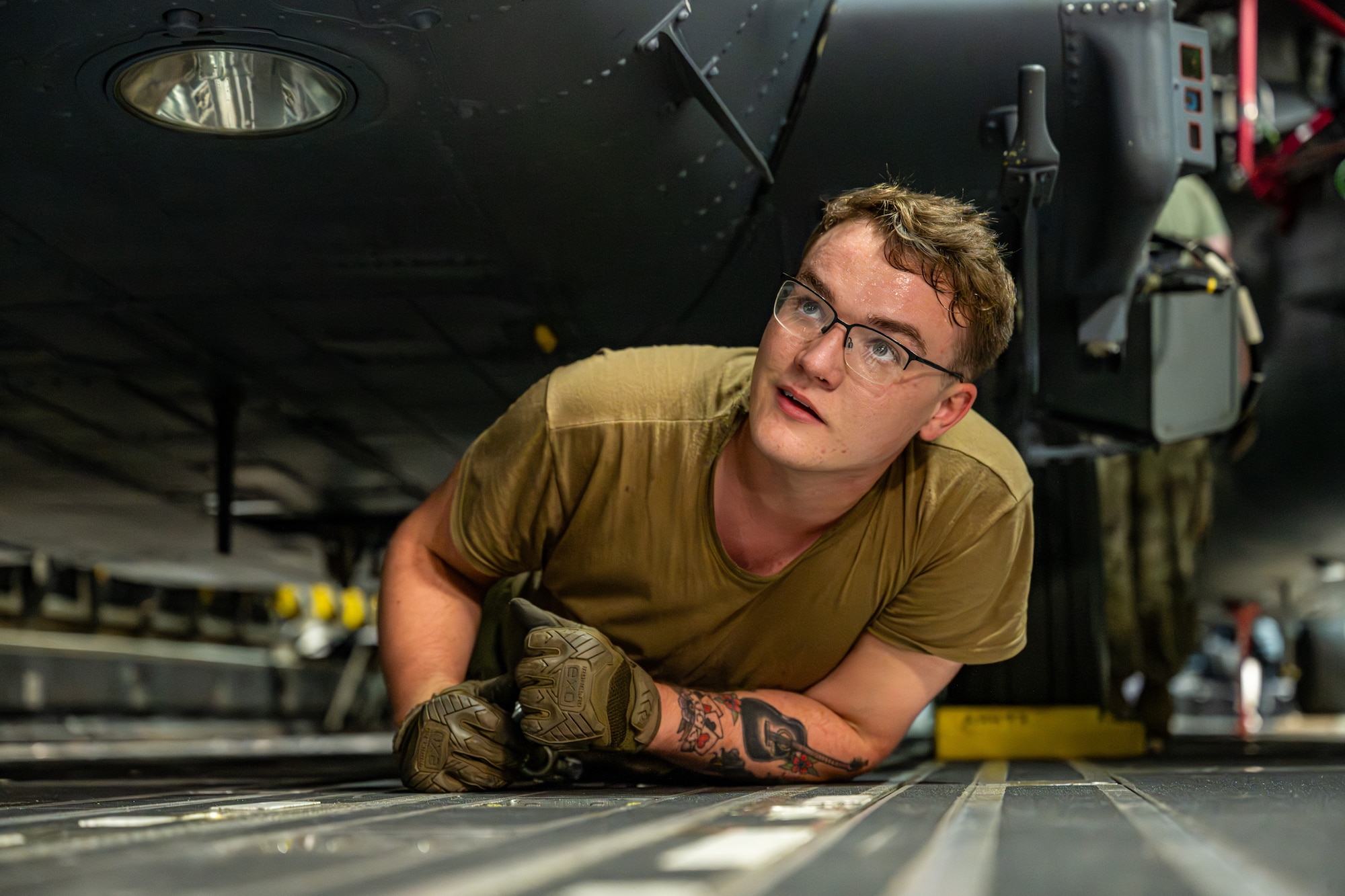 U.S. Air Force Airmen assigned to the 106th Rescue Wing wait for departure inside a shuttle bus ahead of their support for exercise Resolute Force Pacific (REFORPAC) 2025 at Misawa Air Base, Japan, July 11, 2025