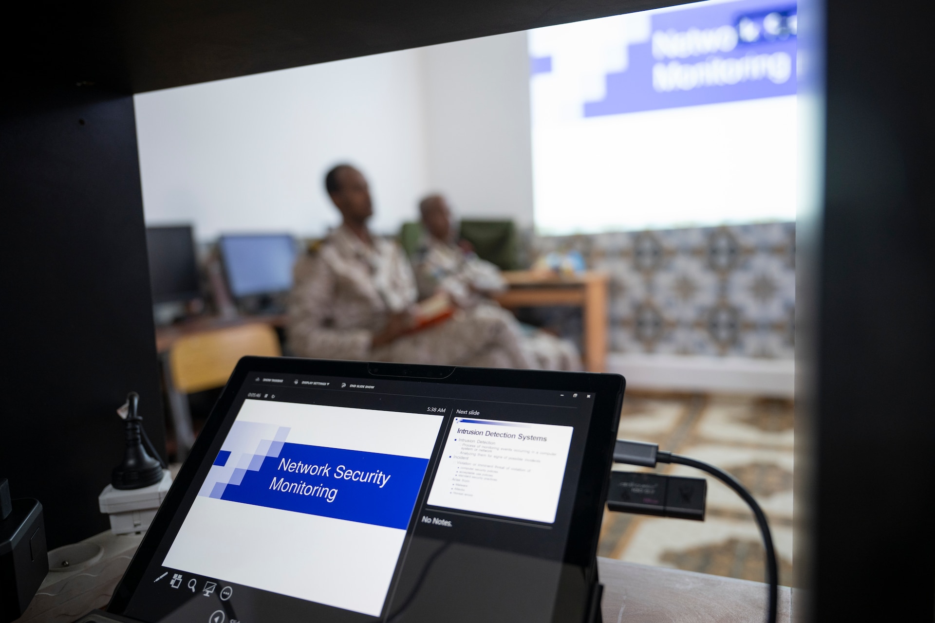 Djiboutian soldiers participate in a communication network knowledge exchange at the Djiboutian signal corp compound in Djibouti City, Djibouti, July 14, 2025.