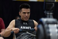 U.S. Army Spc. Alexis Pantoja competes in the indoor rowing event during the 2025 Department of Defense Warrior Games at Colorado Springs, Colorado, July 21, 2025.