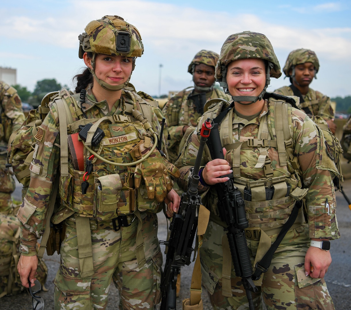 Airmen assigned to the 178th Wing pose for a photo during a combat readiness inspection July 14, 2025, at Springfield-Beckley Air National Guard Base, Ohio.