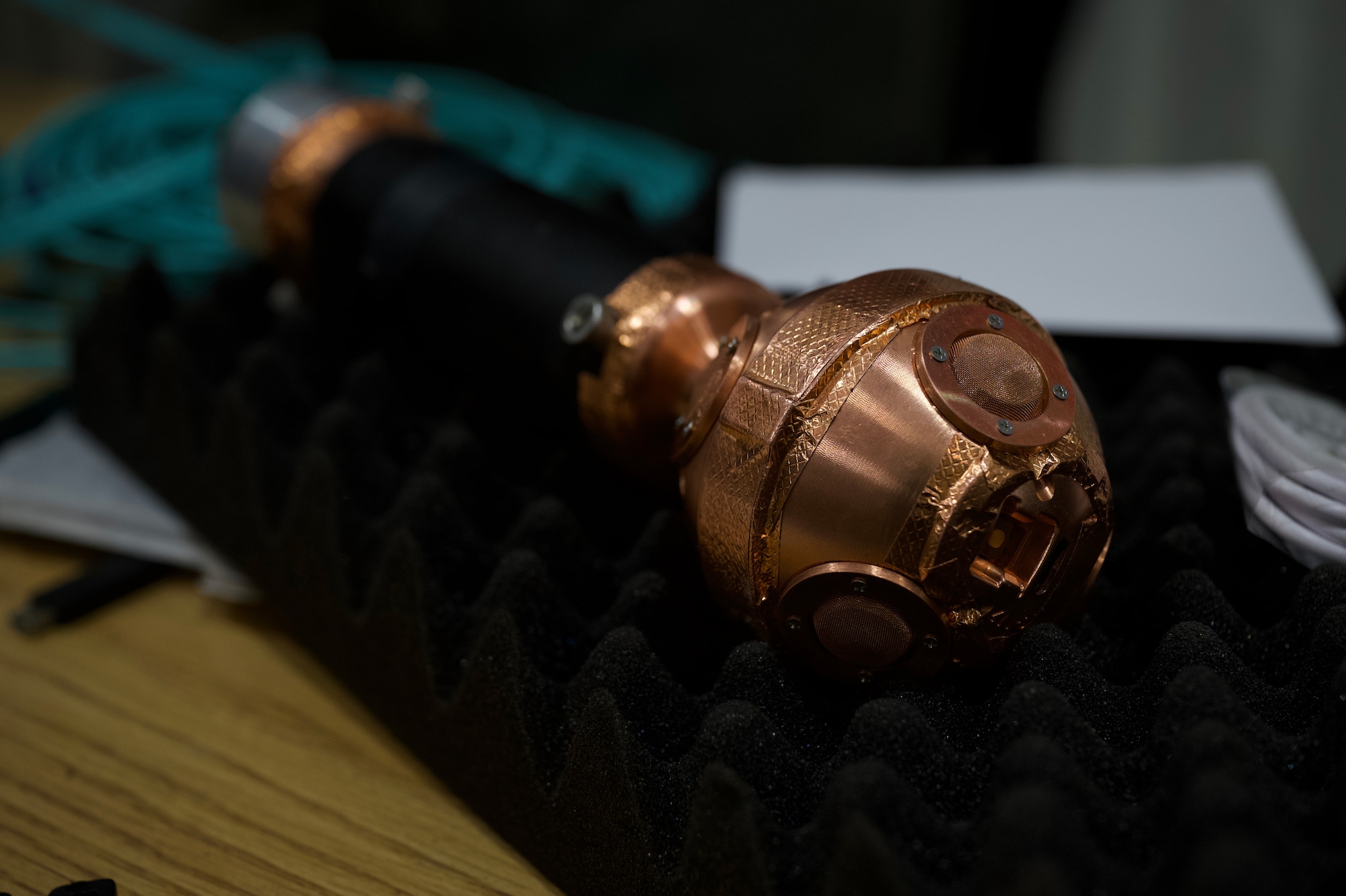 Prototype camera used during a tech demo on July 1, 2025. Atomic Spark helps support mission by taking Airmen ideas and developing them into practical uses