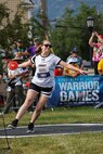 U.S. Army Capt. Samantha Frey competes in the discus at the field event during the 2025 Department of Defense Warrior Games at Colorado Springs, Colorado, July 22, 2025.