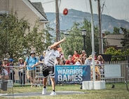 U.S. Army Retired Sgt. 1st Class Henry Escobedo throws the discus during the field event at the 2025 Department of Defense Warrior Games in Colorado Springs, Colorado, July 22, 2025.