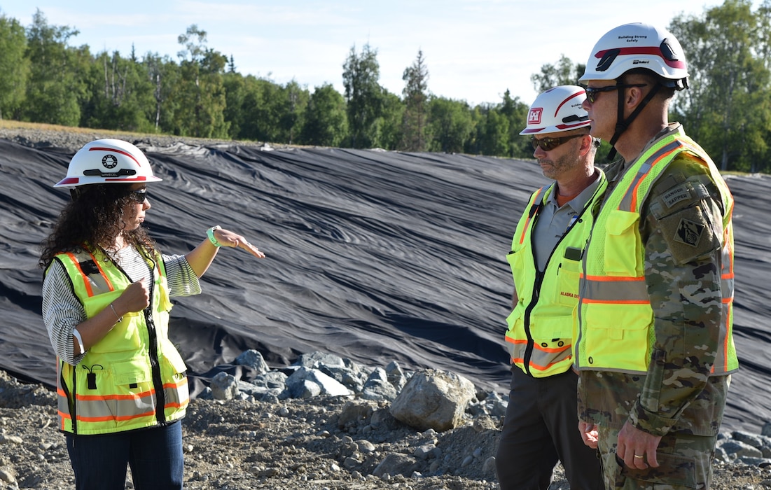 BG Goetz and Alaska District team visits runway construction at Joint Base Elmendorf-Richardson