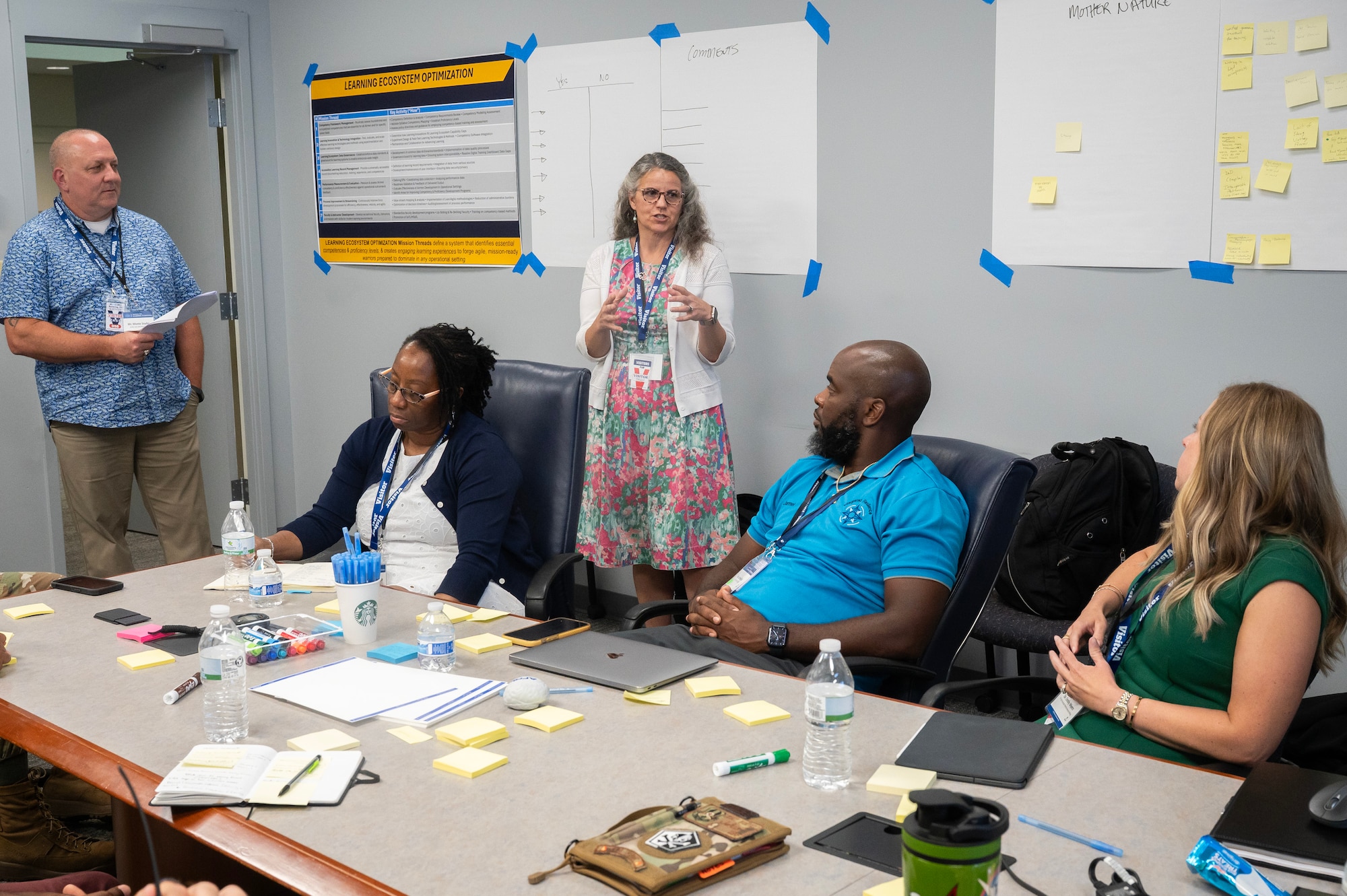 Participants collaborate at the 2025 Department of the Air Force Continuous Process Improvement (CPI) event, hosted by AETC near Wright-Patterson AFB, Ohio, July 15-17. The event focused on mapping and transforming the Enterprise Learning Ecosystem. (U.S. Air Force photo by Jim Varhegyi)