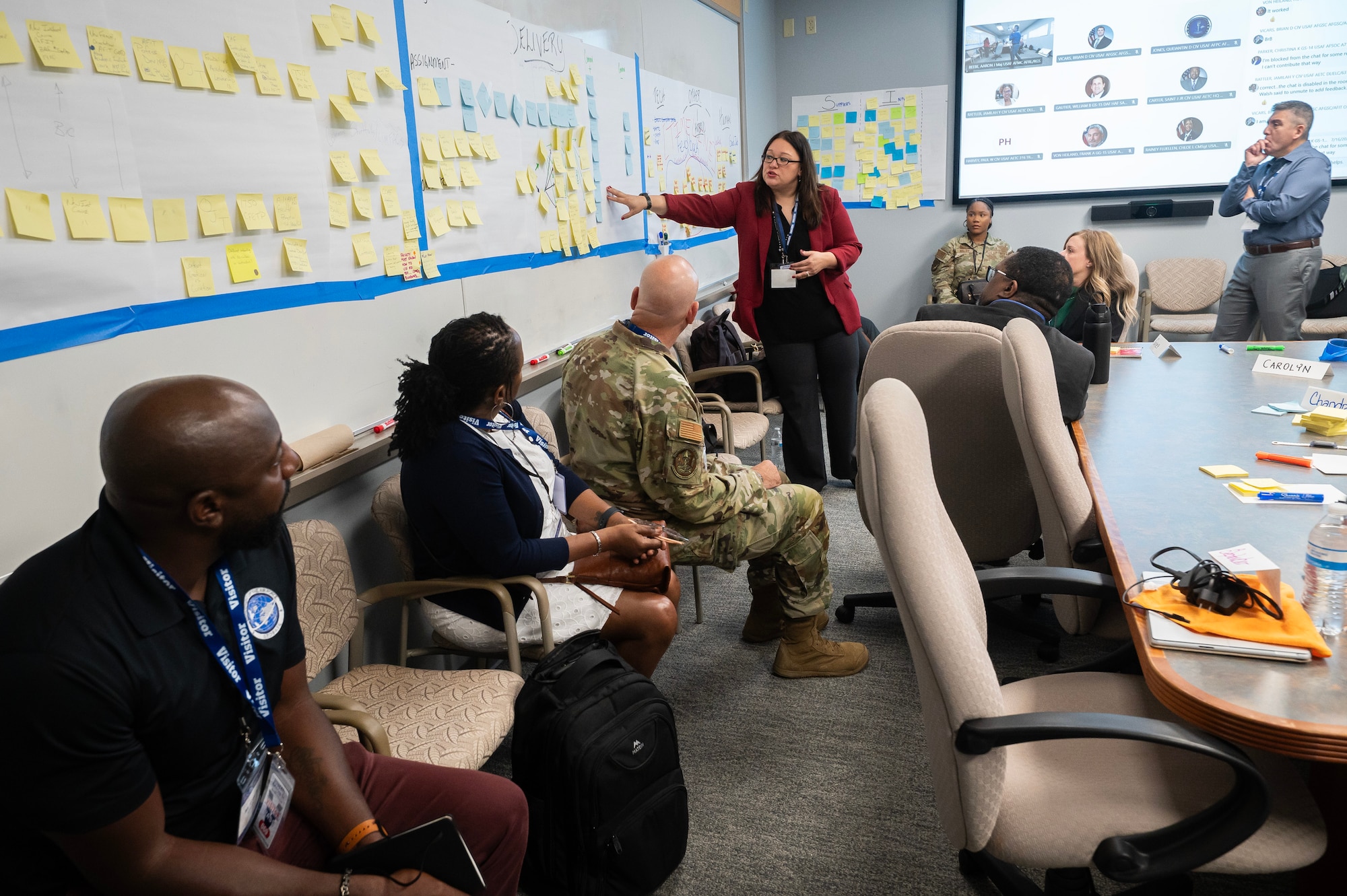 Participants collaborate at the 2025 Department of the Air Force Continuous Process Improvement (CPI) event, hosted by AETC near Wright-Patterson AFB, Ohio, July 15-17. The event focused on mapping and transforming the Enterprise Learning Ecosystem. (U.S. Air Force photo by Jim Varhegyi)