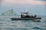 U.S. Coast Guard Port Security Unit 307 boat crew conduct seaward security for the Royal Canadian Navy HMCS Ville de Québec during Exercise Talisman Sabre 25 in Northern Territory, Australia, July 20, 2025.