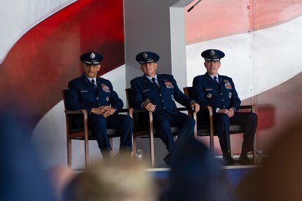 The Air Force Accessions Center (AFAC) held a change of command ceremony here July 18, 2025, as Brig. Gen. Jeffery Nelson assumed command from Brig. Gen. Christopher Amrhein.
Lt. Gen. Brian S. Robinson, commander of Air Education and Training Command, presided over the ceremony, which marked the first transition of leadership for the Air Force’s premier recruiting and accessions training organization, which became operational in December 2024.