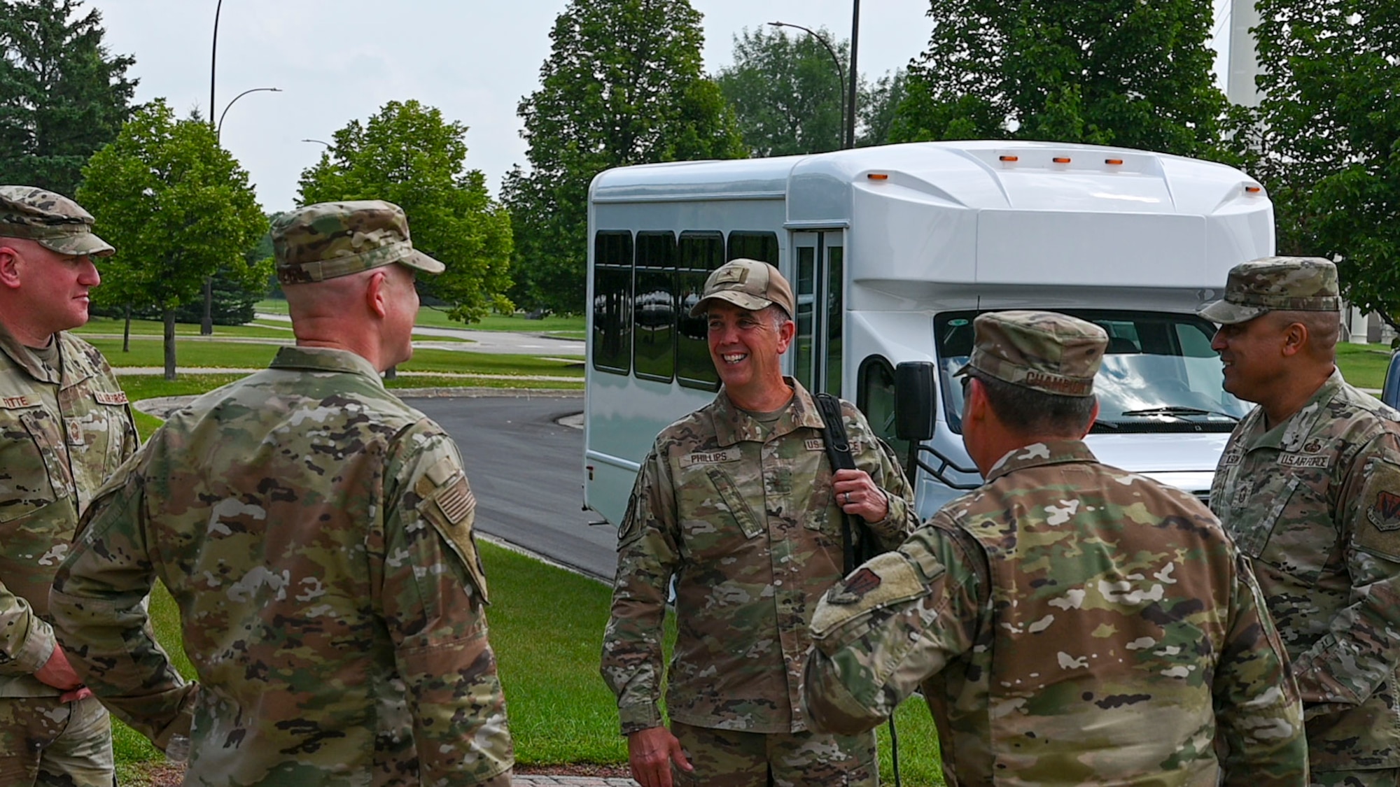 Brig. Gen. Jeffrey Phillips visits Grand Forks Air Force Base