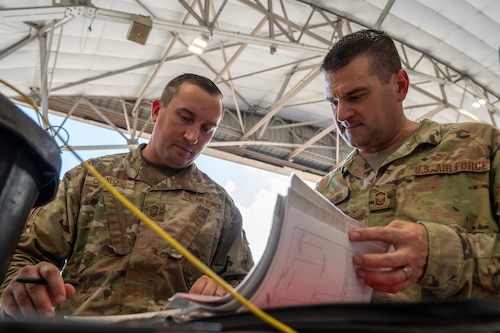 Airman battle during the weapons load competition.