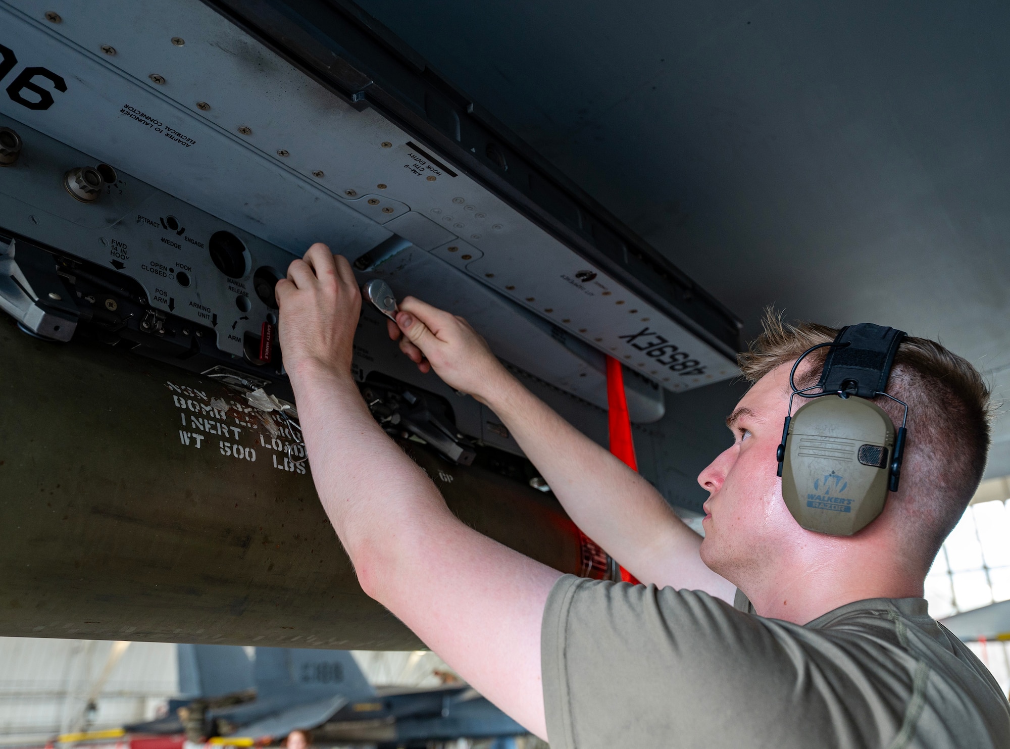 Airman battle during the weapons load competition.