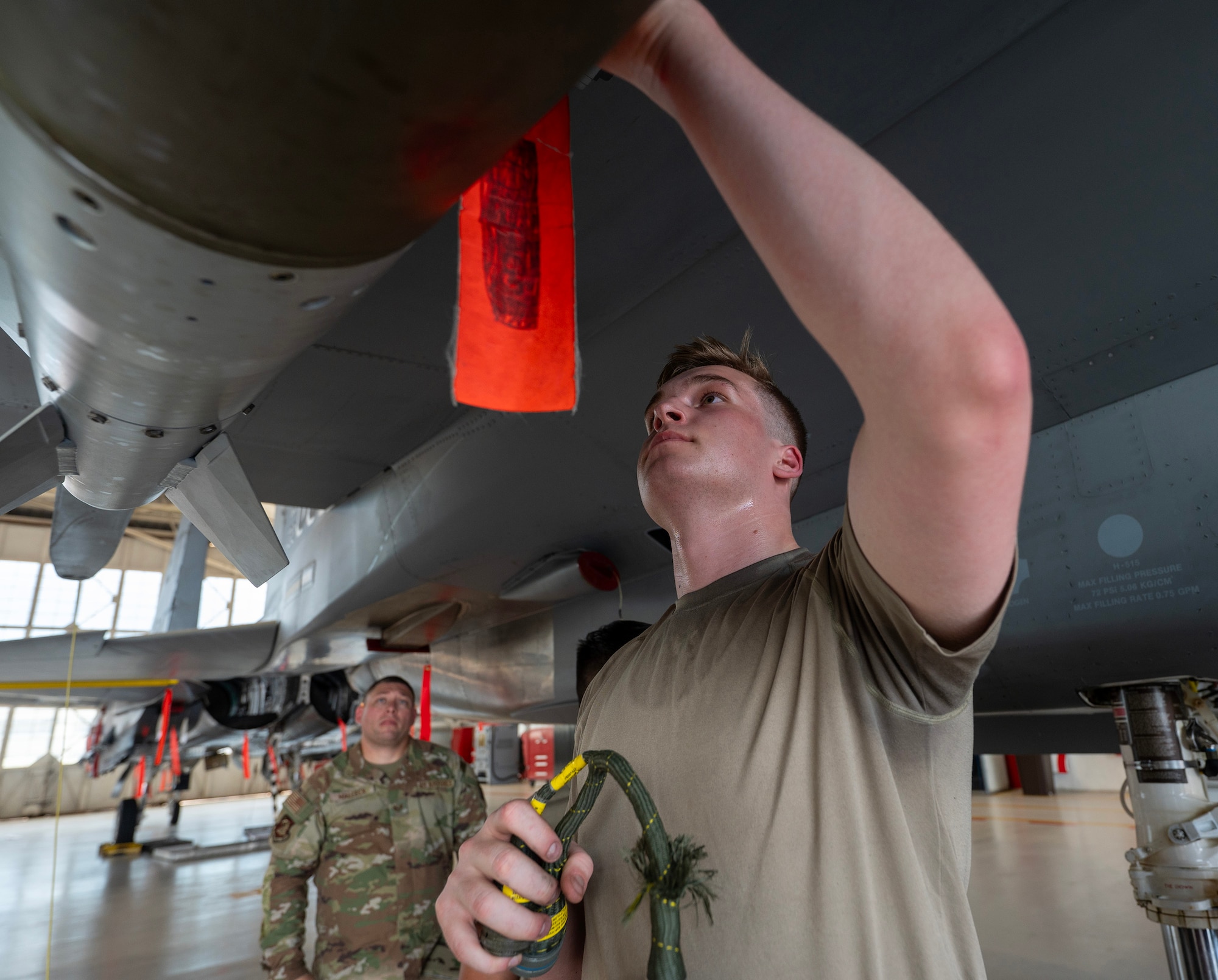 Airman battle during the weapons load competition.