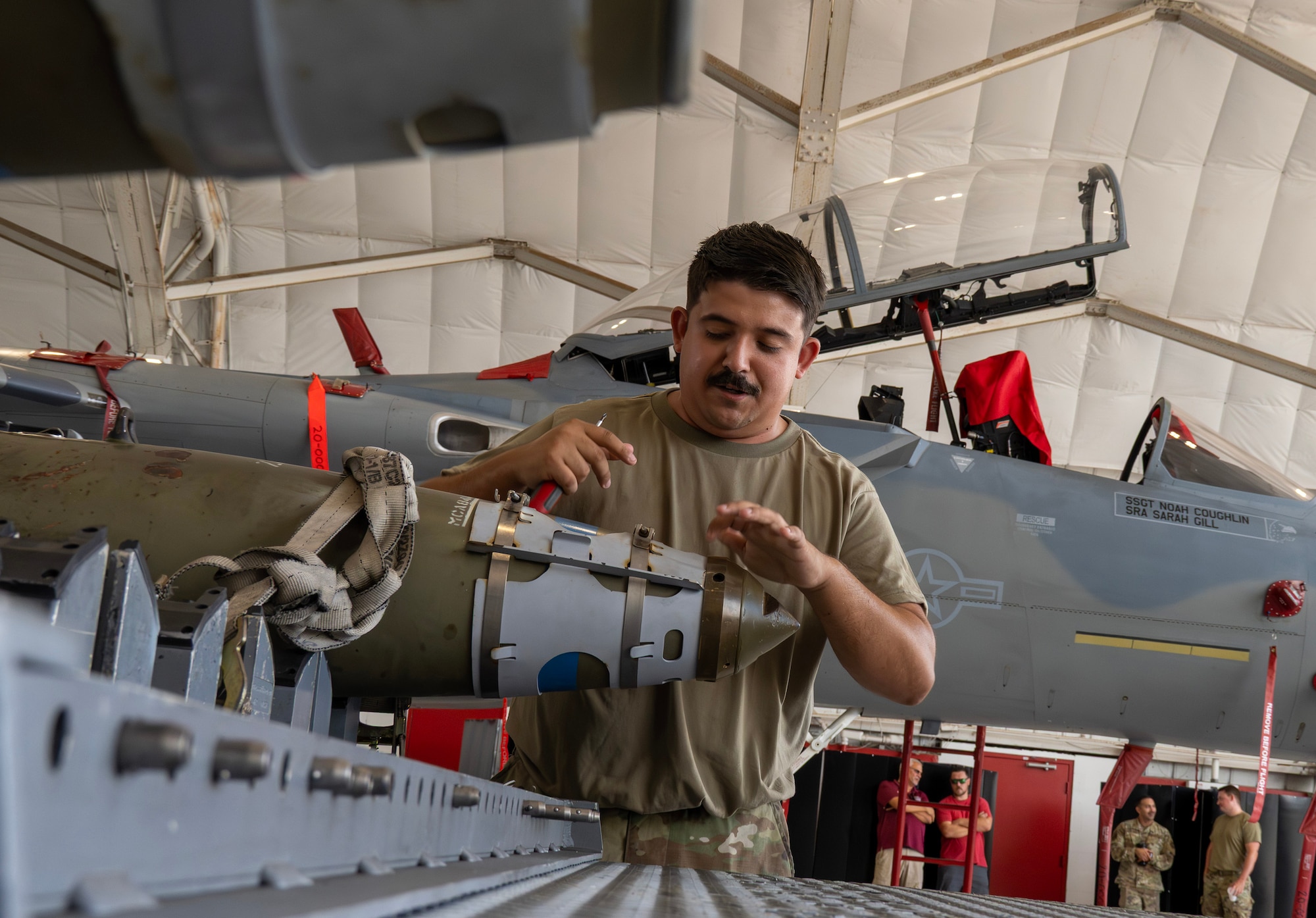 Airman battle during the weapons load competition.