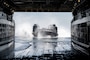 landing craft, air cushion, assigned to Assault Craft Unit (ACU) 5 approaches the well deck of amphibious transport dock ship USS Somerset (LPD 25) while underway in the Pacific Ocean, July 24, 2025.