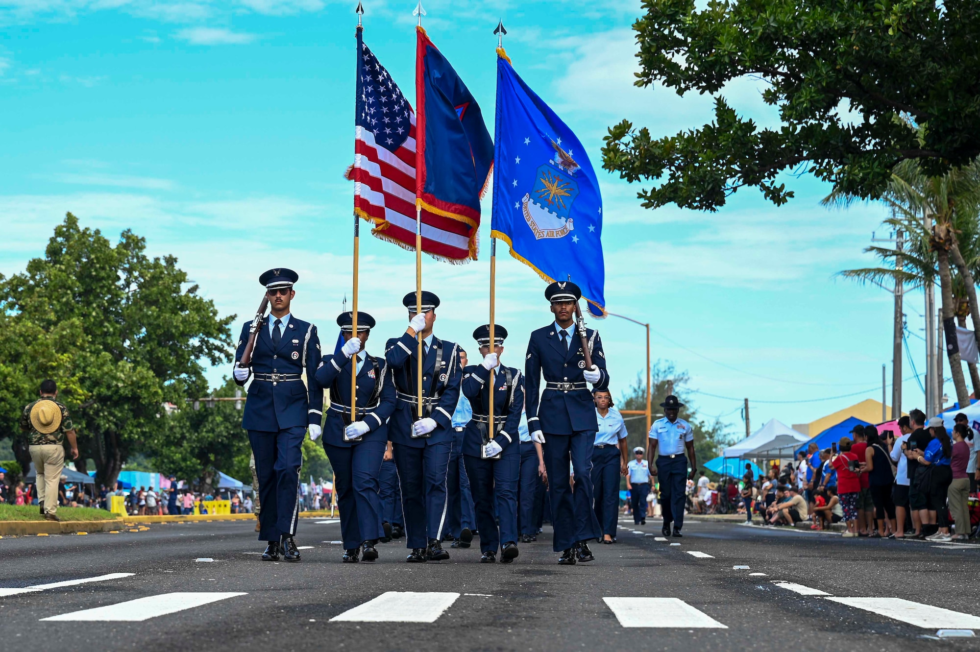 Photo for Honor Guard Airmen marching in a parade