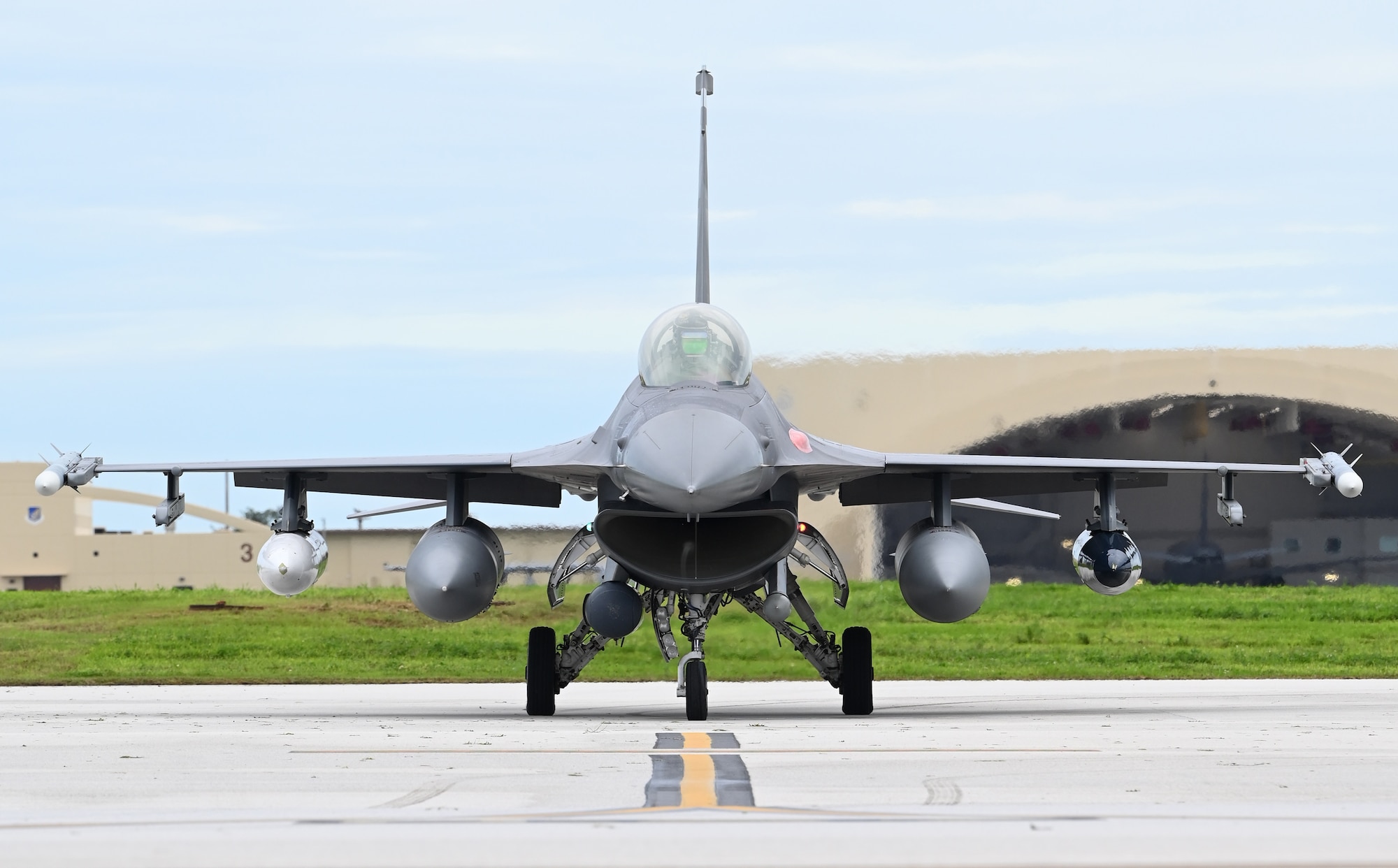 U.S. Air Force F-16C Fighting Falcon assigned to the 40th Flight Test Squadron, Eglin Air Force Base, Fla. at Andersen Air Force Base, Guam, July 12, 2025.