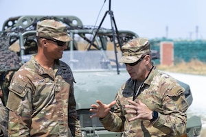 Brig. Gen. Jared D. Bordwell visits Multi-Functional Reconnaissance Company Drone Training