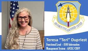 Mission Monday: Teri Dupriest, functional lead, Explosive Ordnance Disposal Information System, Air Force Civil Engineer Center.