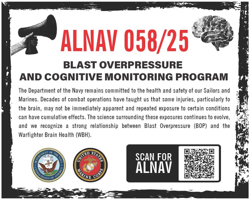 ALNAV 058/25 Blast Overpressure graphic