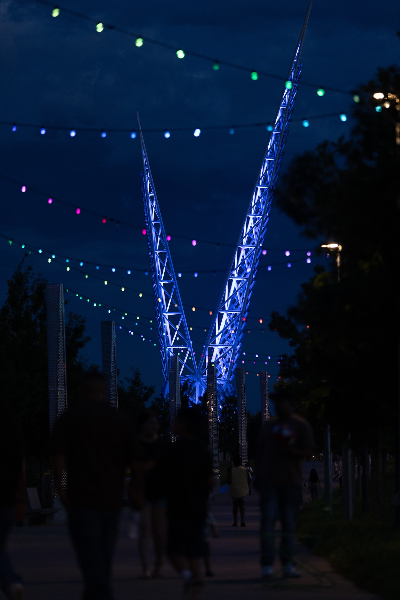 Blue bridge.