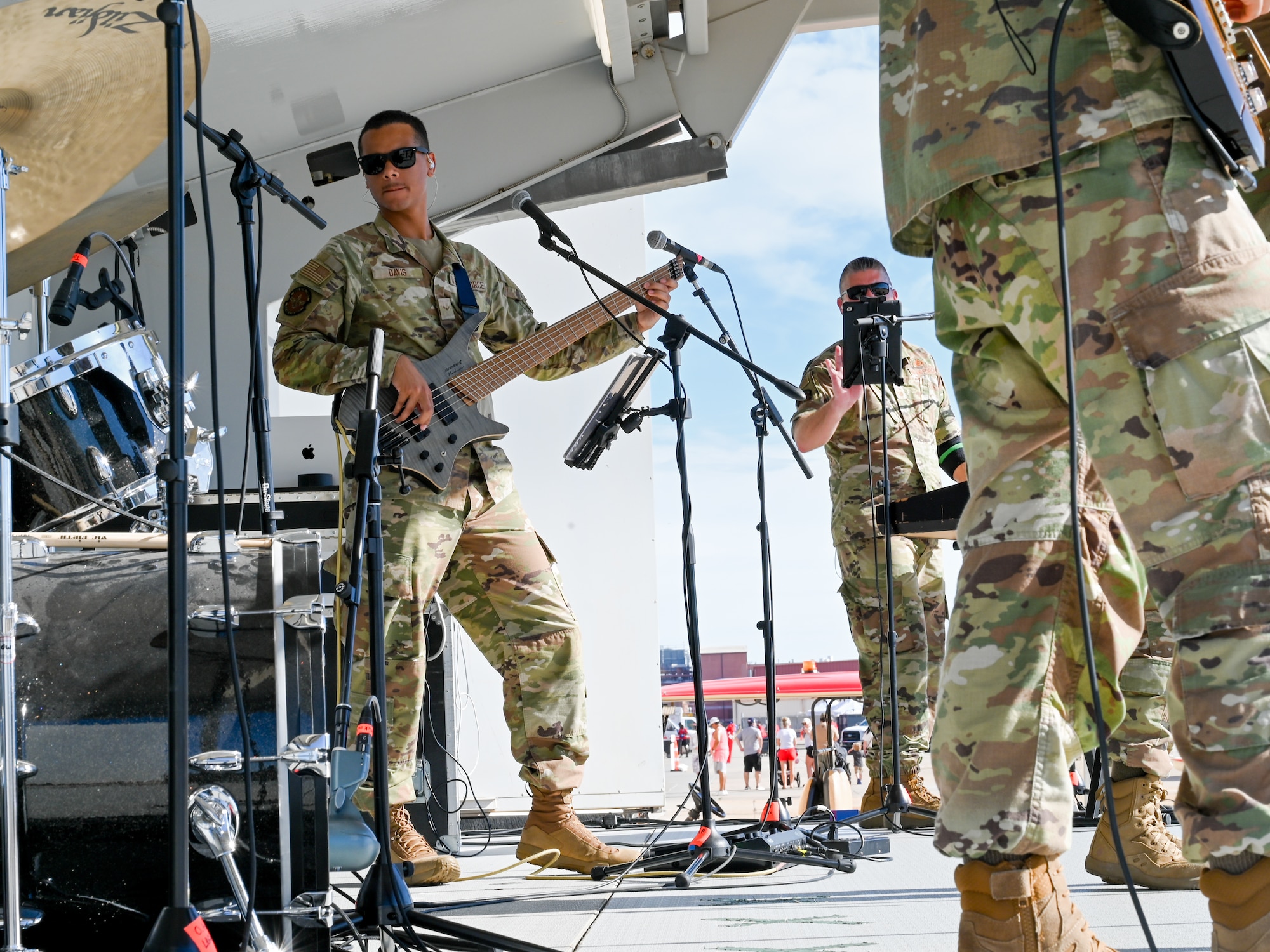 Band performs on stage.