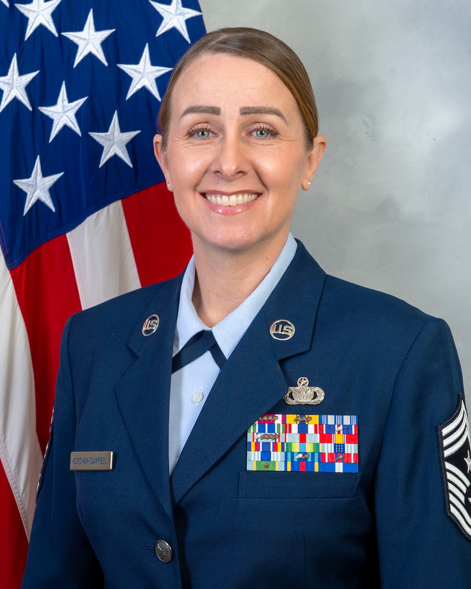 Chief Master Sgt. Korchak-Campbell Studio Photo