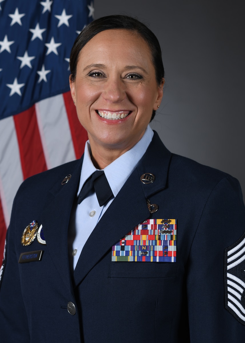 CMSgt Karen E. Fetherston is the Command Chief Master Sergeant, Air Force Accessions Center and Command Chief, Air Force Recruiting Service, Joint Base San Antonio-Randolph, Texas