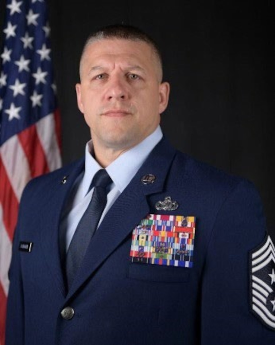 Chief Master Sgt. Joshua T. Skarloken is the command chief master sergeant, 412th Test Wing, Edwards Air Force Base, California.