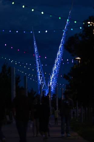 Blue bridge.
