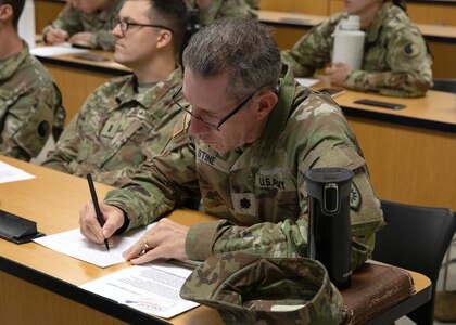 Virginia National Guard Soldiers from across the 116th Infantry Brigade Combat Team's medical, behavioral health and chaplaincy teams conduct integrated wellness training June 25, 2025, at Fort Pickett, Virginia. The event marked the beginning of a coordinated care initiative aimed at improving holistic Soldier support through unified, interdisciplinary collaboration.