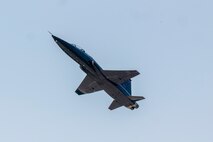 A 9th Reconnaissance Wing T-38 Talon flies over Oshkosh, Wisconsin, July 21, 2025
