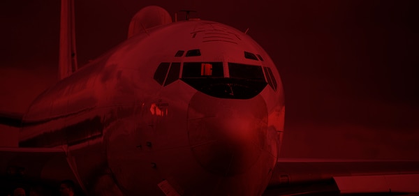 A Boeing E-6B Murcury sits on the flightline Feb. 5, 2019, on Vandenberg Air Force Base, Calif. The aircraft was at Vandenberg for Glory Trip 229. (U.S. Air Force photo by Airman 1st Class Hanah Abercrombie)