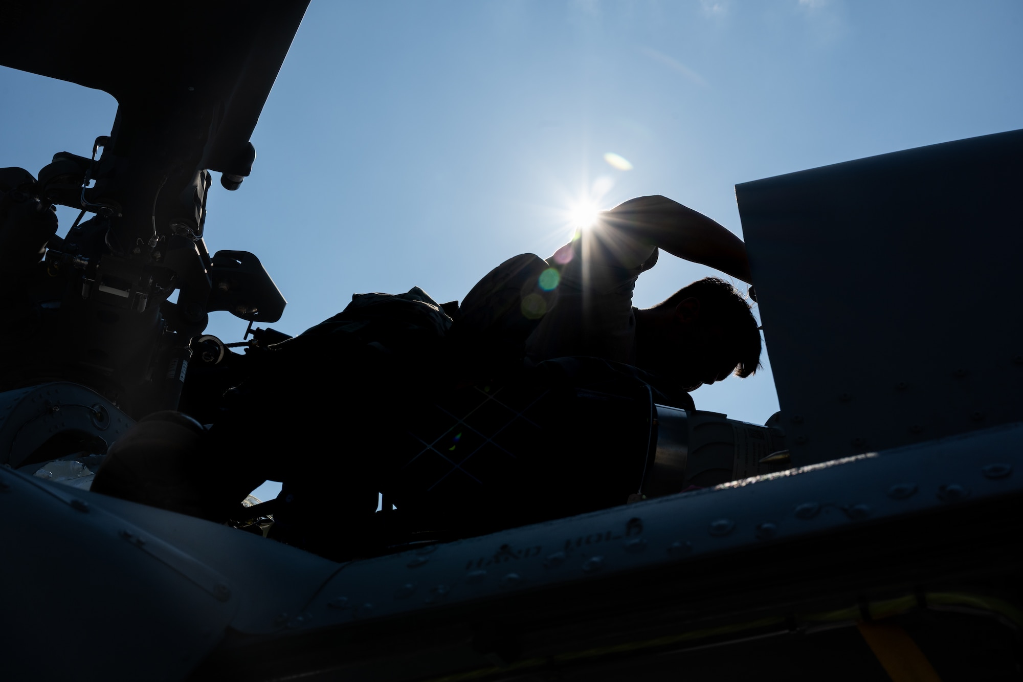 Japan Air Self-Defense Force Staff Sgt. Yuui Asanuma, 3rd Air Wing petroleum, oil, and lubricant technician, fuels an HH-60W Jolly Green II during exercise Resolute Force Pacific (REFORPAC) 2025 at Misawa Air Base, Japan, July 16, 2025
