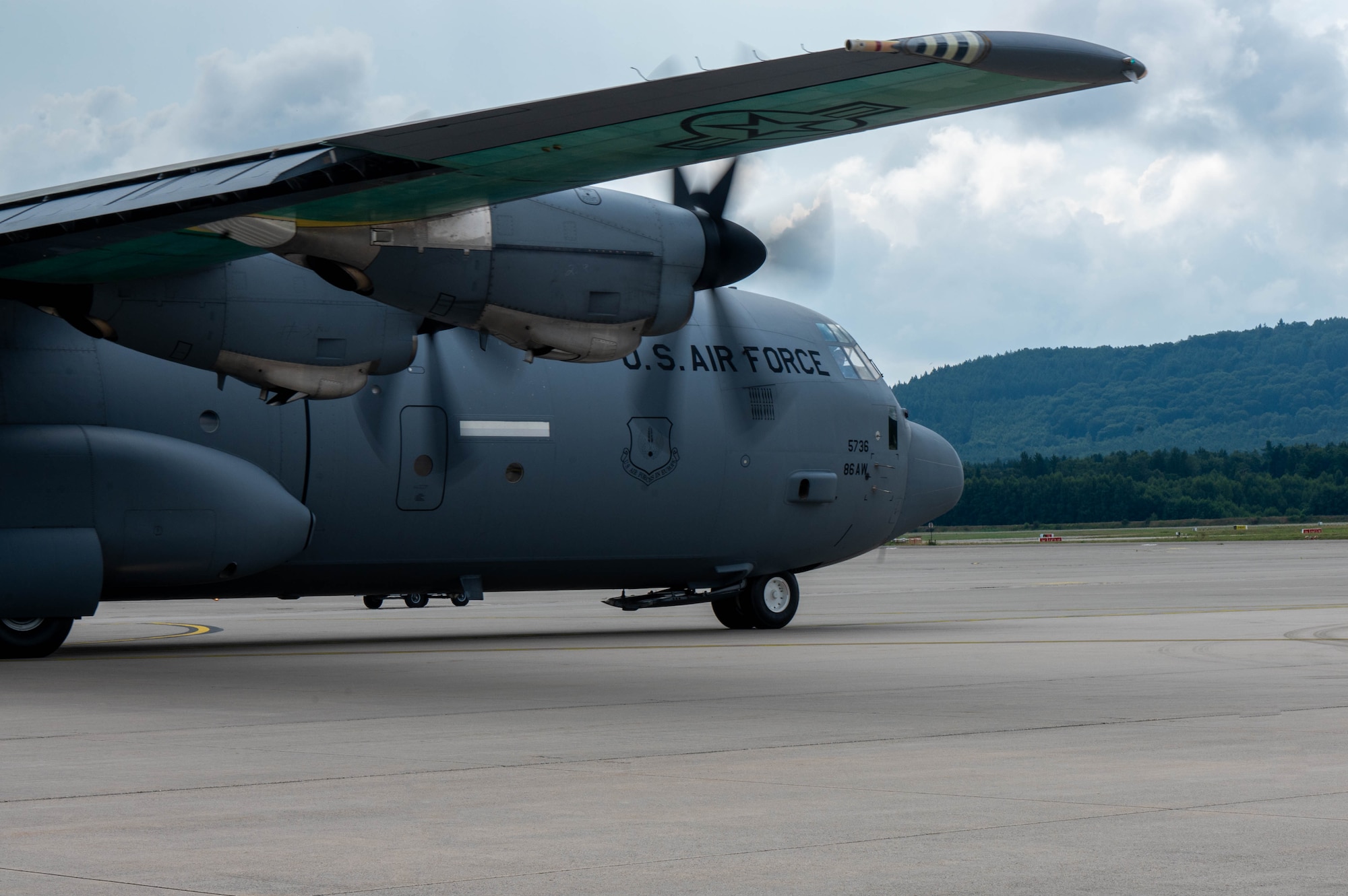 Aircraft leaves Ramstein.