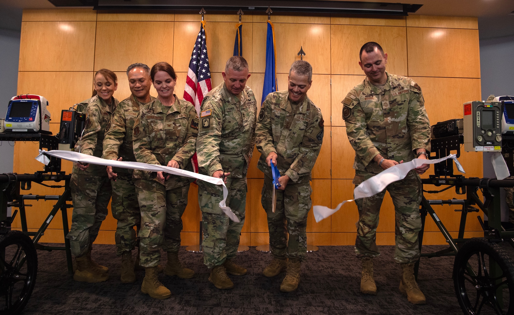 U.S. Air Force Lt. Gen. (Dr.) John DeGoes, U.S Air Force and Space Force surgeon general, attends a ribbon-cutting ceremony for the Critical Care Air Transport Teams (CCATT) training course in St. Paul, Minn., July 21, 2025.