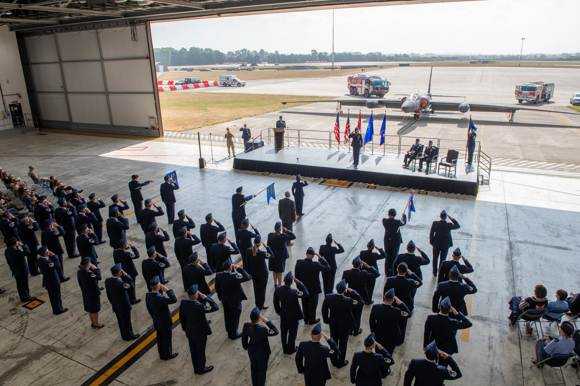 U.S. Air Force Col. Michael J. Jewell, 501st Combat Support Wing (CSW) incoming commander, renders a first salute