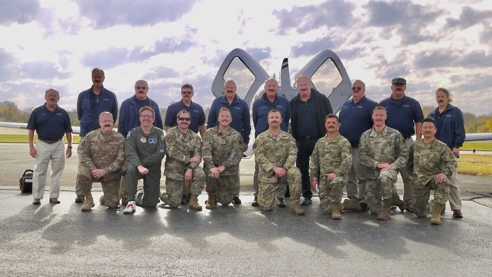 A group posing for a photo.