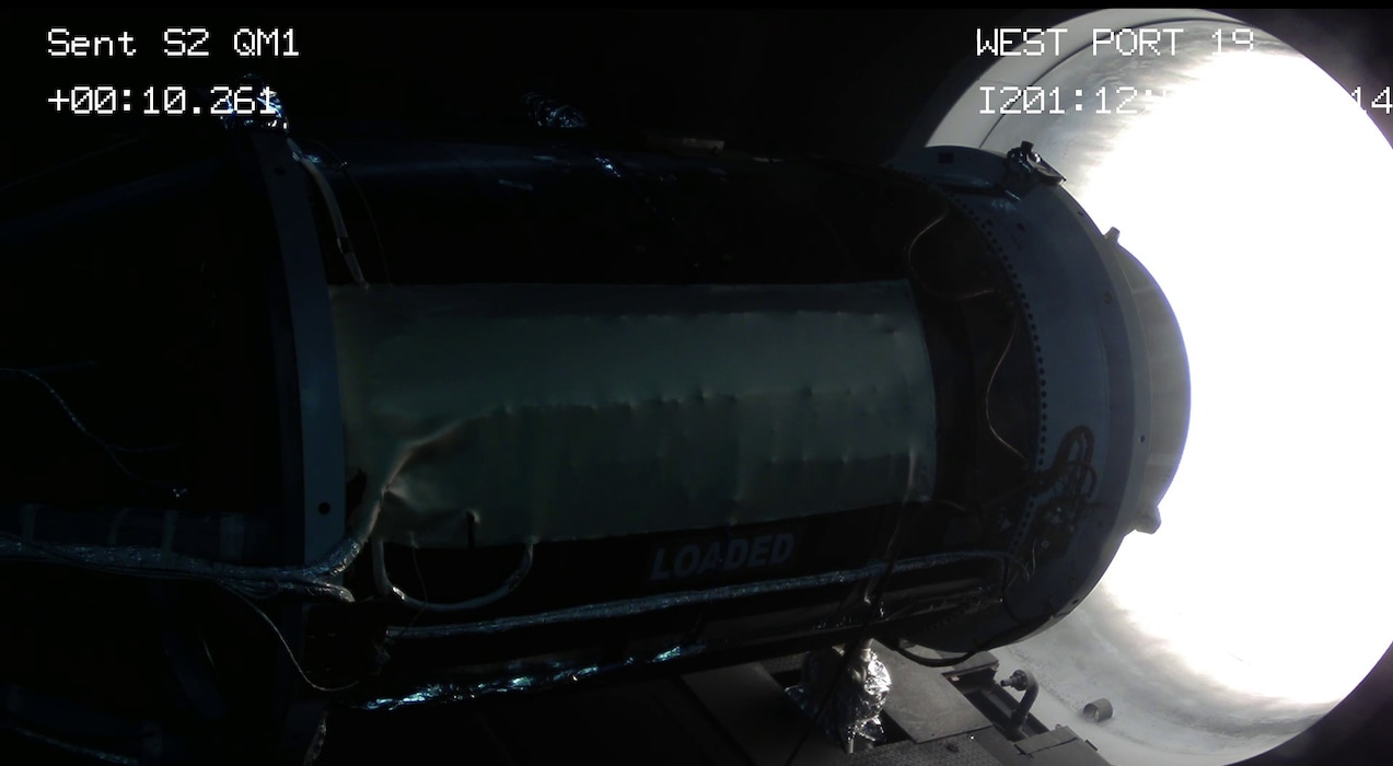 Pictured is a still from a test camera taken during a full-scale qualification test of the stage-two solid rocket motor for the LGM-35A Sentinel intercontinental ballistic missile July 20, 2025, by the 717th Test Squadron, Arnold Engineering Development Complex, at Arnold Air Force Base, Tenn. Conducted by the U.S. Air Force in partnership with Northrop Grumman, the test marks a critical milestone in the ongoing effort to modernize the nation’s land-based nuclear deterrent.