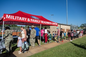 Backpacks were distributed at a BACKpack-to-school Bash.