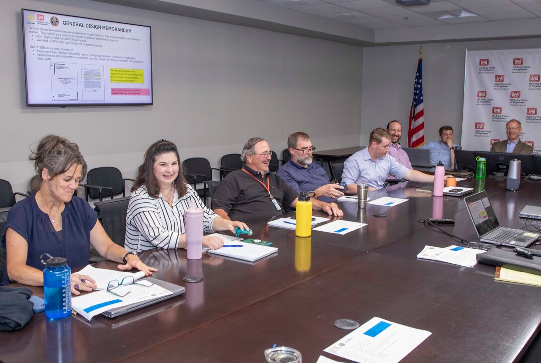 To enhance project delivery and improve team integration, the U.S. Army Corps of Engineers Memphis District recently held the inaugural training event titled “Project Delivery Business Process Bootcamp – One PDT at a Time.” 

The bootcamp was designed to equip Project Delivery Teams (PDTs) with the tools, knowledge, and shared understanding necessary to navigate the complex landscape of Civil Works projects from concept to completion. 

The St. Francis River: Varney River PDT was the first PDT selected for the training. Other PDTs will undergo the training later this summer and fall.
